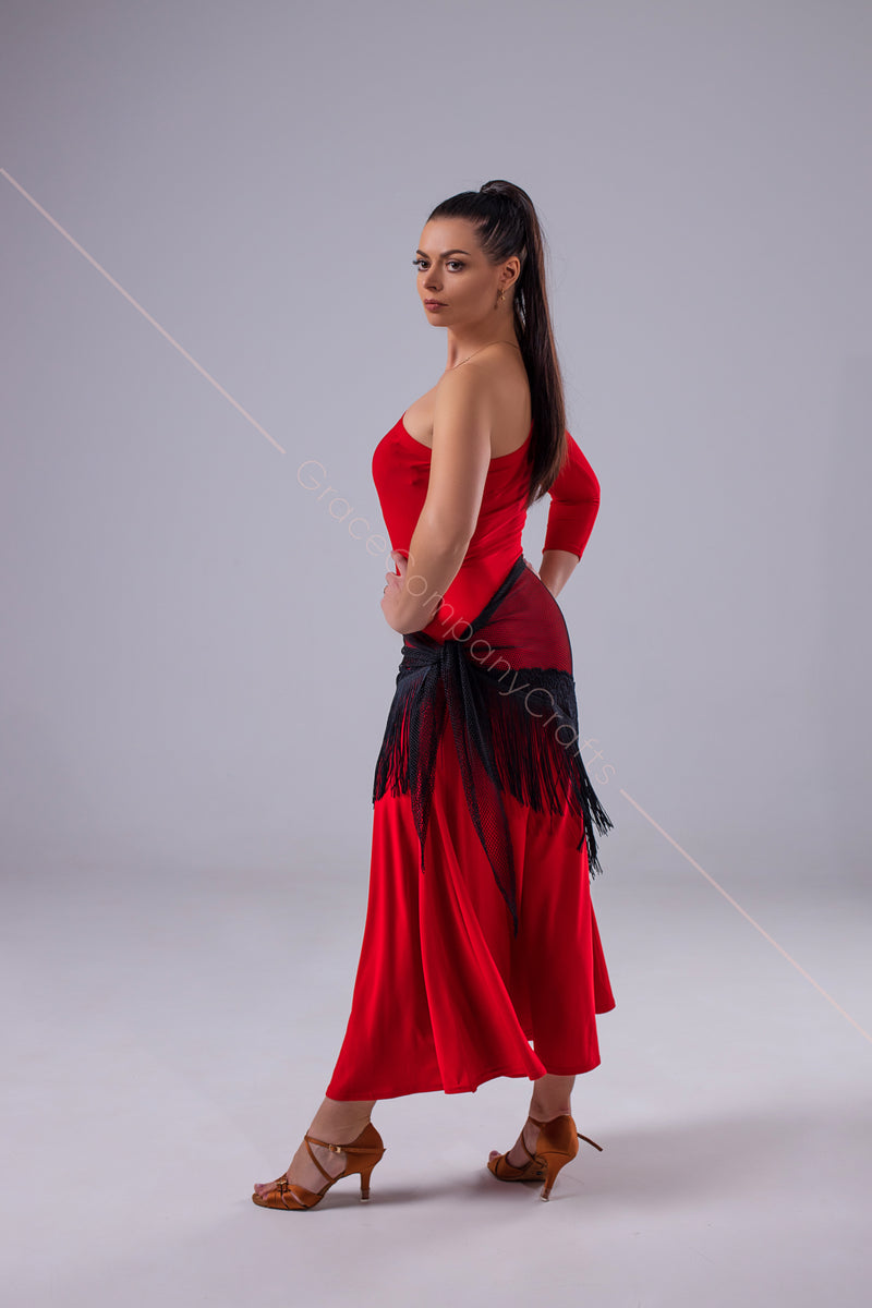 red tango dress
