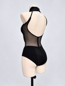 Open back bodysuit rear three-quarter view
