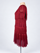 Layered fringe dress side view