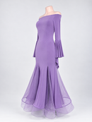 Off the shoulder neckline three-quarter view