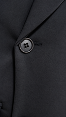 Jacket button and buttonhole close-up