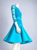 Flared godet skirt in motion