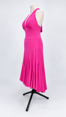 Raspberry pink dance dress side view