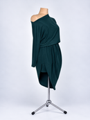 Bare shoulder neckline with built-in shorts