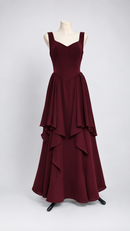 Wide strap sweetheart gown front view