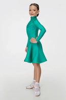 Rating dress for the ballroom program from supplex and elastic guipure