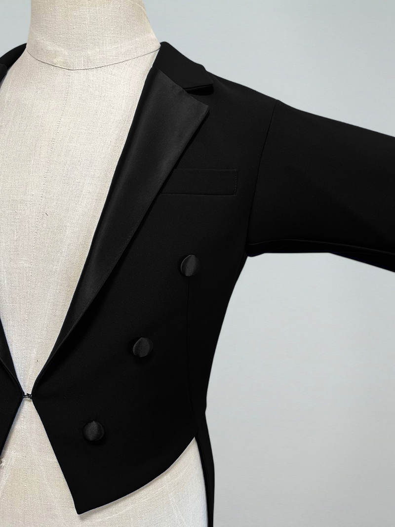 Classic Black Ballroom Dance Tailcoat