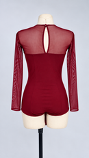 Dark red bodysuit back view