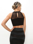 Women's Standard Ballroom Dance Skirt with Satin Accents