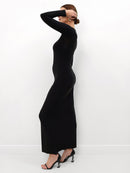 Elegant Wrap Dance Dress with Side Slit