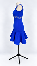 Latin dress side profile with ruffle