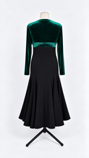 Ballroom dress back with velvet bodice