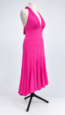 Halter dance dress three-quarter front view