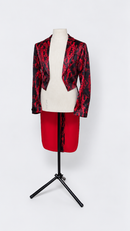 Red and black dance tailcoat front view