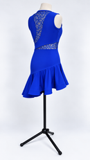 Asymmetric ruffle hem angled back view
