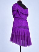 Purple dress back three-quarter view