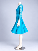 Lace sleeve dress side profile