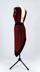 Diagonal skirt hem angled back view