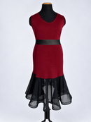 Scoop back with black mesh waistband