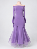 Lavender ballroom dress front view