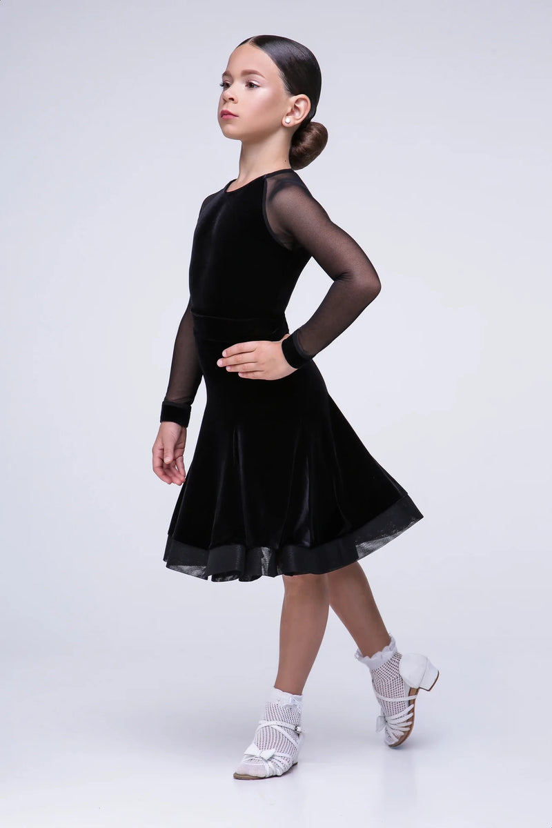 Dance dress for performances in ballroom and sports programs