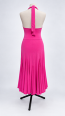 Open back tango dress with neck ties