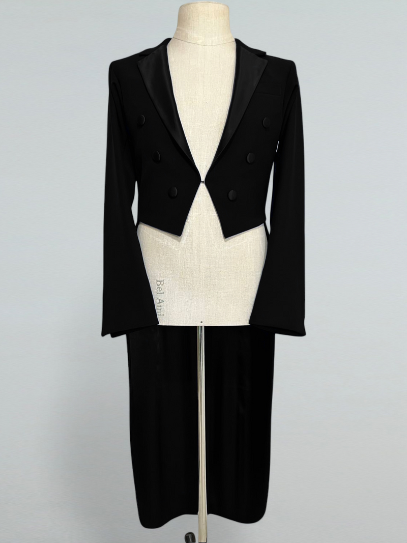 Classic Black Ballroom Dance Tailcoat