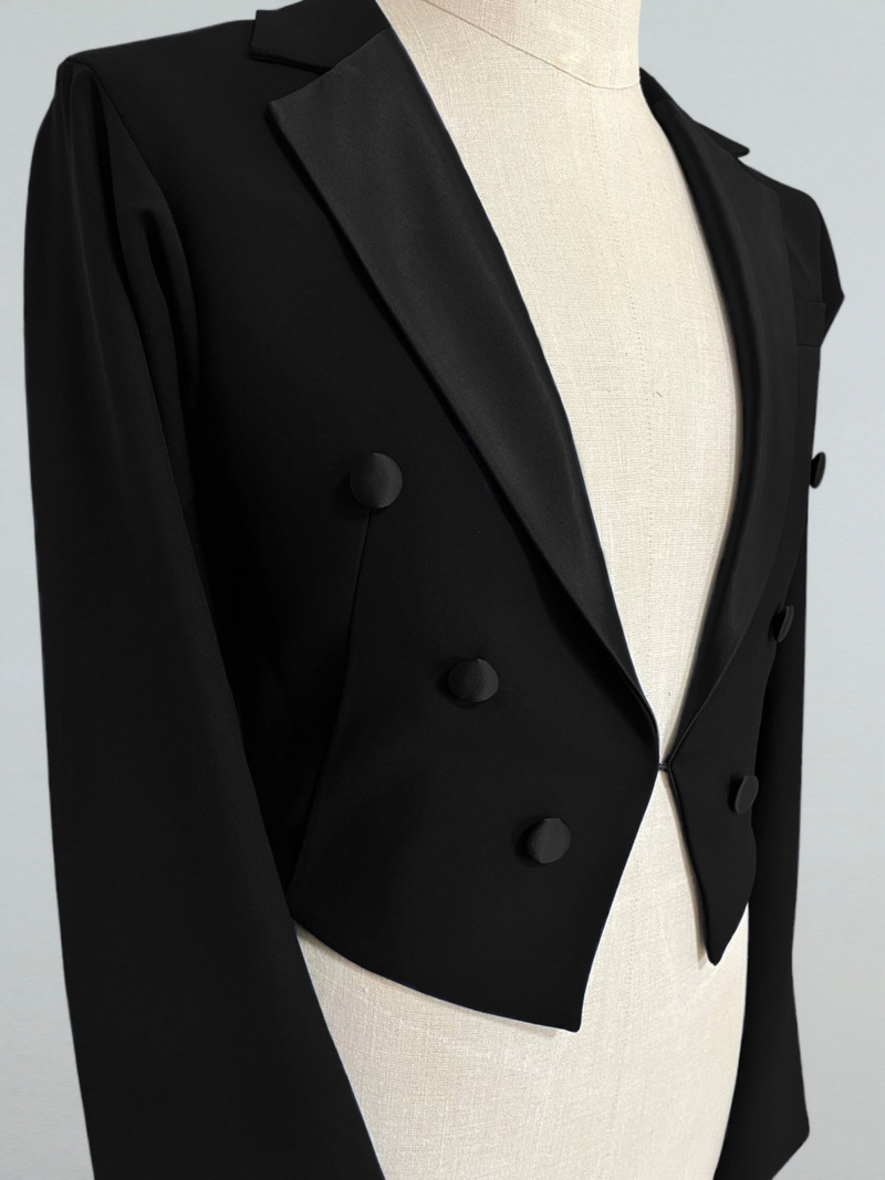 Classic Black Ballroom Dance Tailcoat