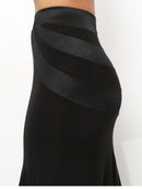 Women's Standard Ballroom Dance Skirt with Satin Accents