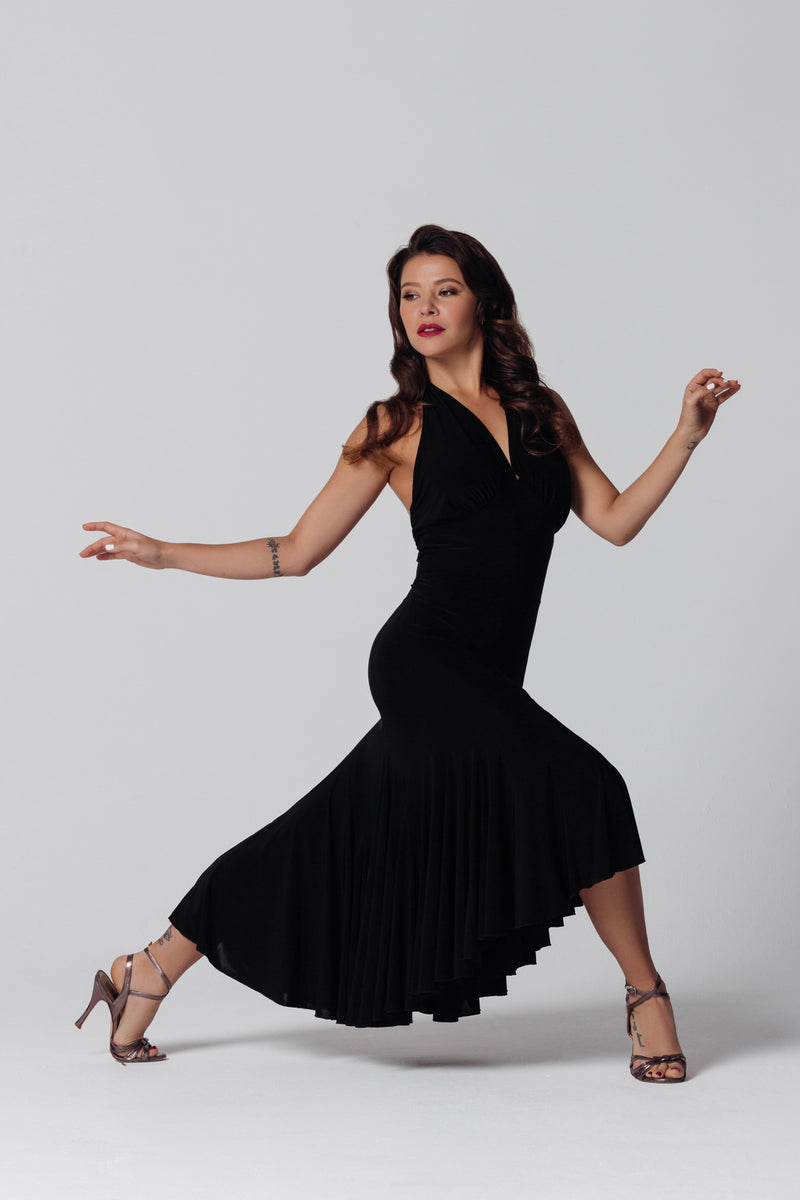 Halter neck dance dress for tango