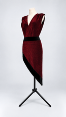 Ruby red dance dress angled front