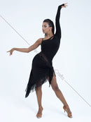 asymmetrical latin dance dress