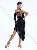 asymmetrical latin dance dress