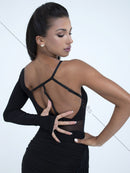 asymmetrical latin dance dress