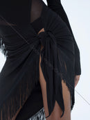 asymmetrical latin dance dress