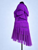 High-low mesh skirt rear angle