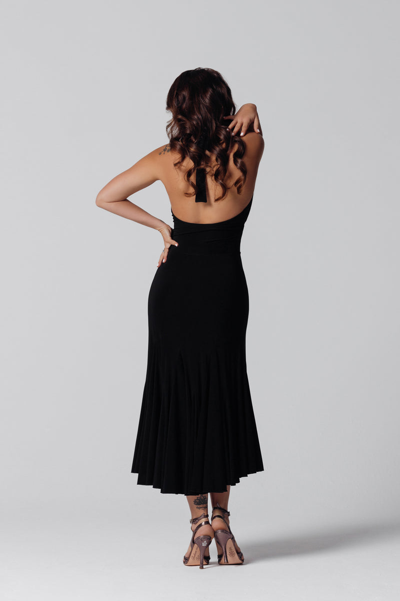 Halter neck dance dress for tango