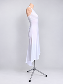 Tango dress side with chiffon train