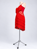 Asymmetric fringe tiers side angle