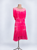 Pink ombre fringe latin dress front view