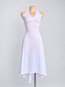 White halter tango dress front