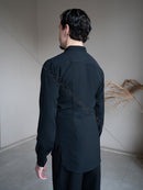 Men's dance shirt with mandarin collar