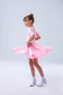 Rating dress for ballroom dancing from supplex and elastic guipure