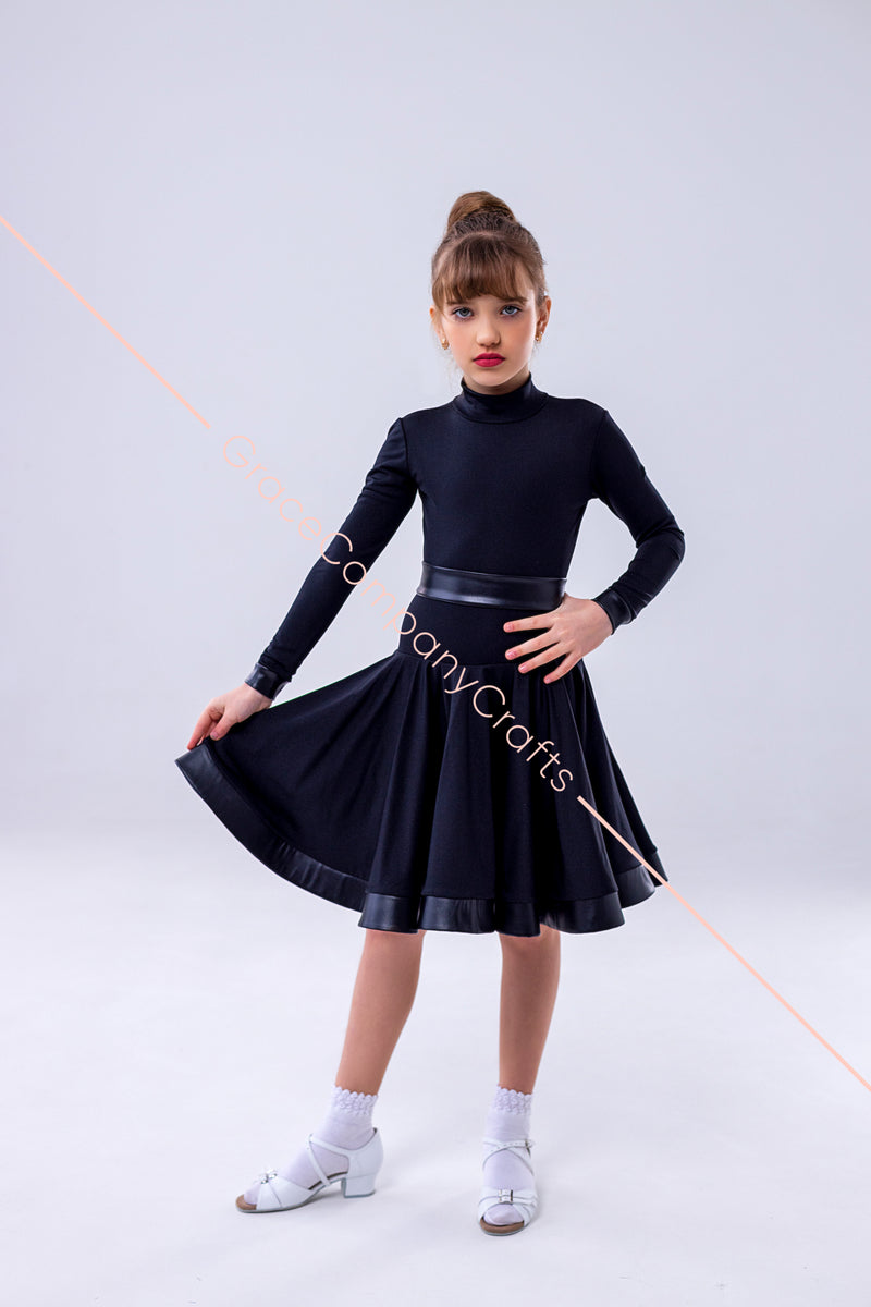 Rating supplex dress, eco-leather trim