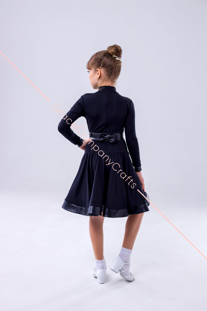 Rating supplex dress, eco-leather trim