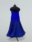 Electric Blue Ballroom Dress with Removable Chiffon Wings