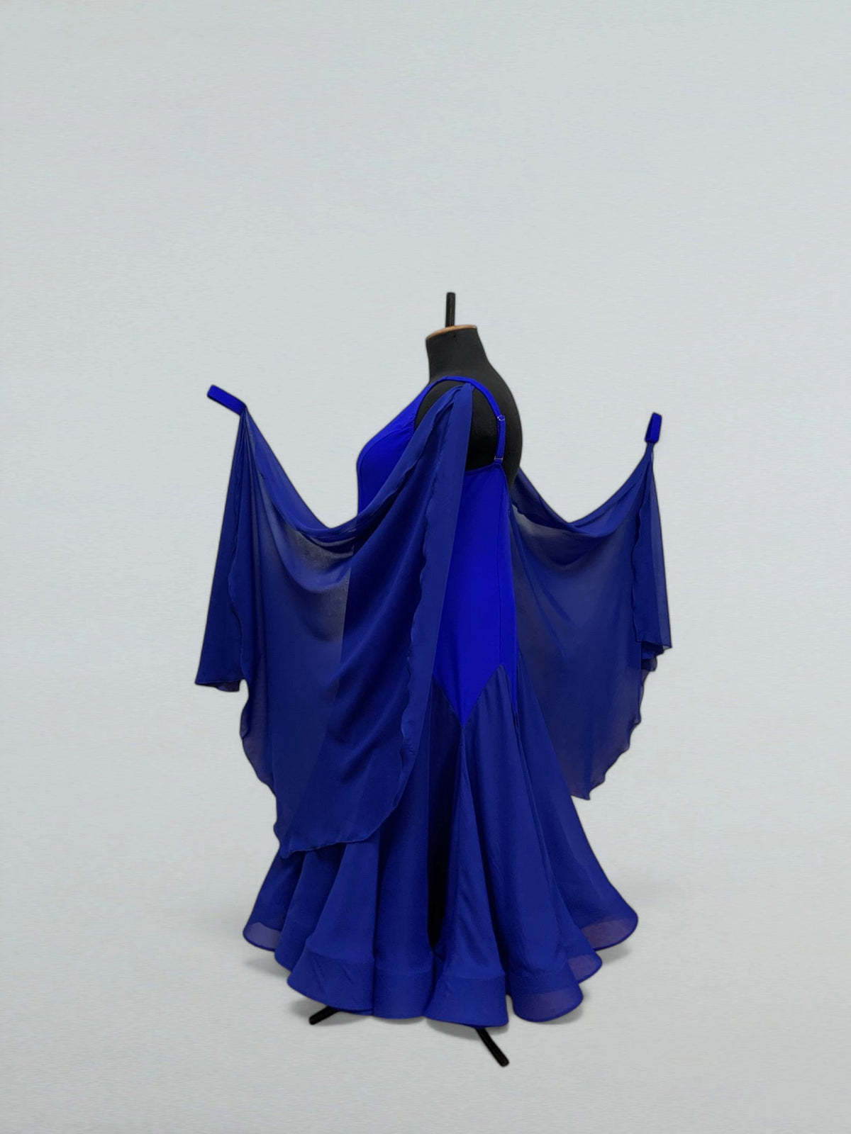 Electric Blue Ballroom Dress with Chiffon Wings 7 years / As pictured