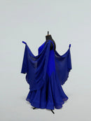 Electric Blue Ballroom Dress with Removable Chiffon Wings