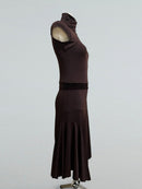 brown latin dance outfit