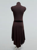 brown latin dance outfit